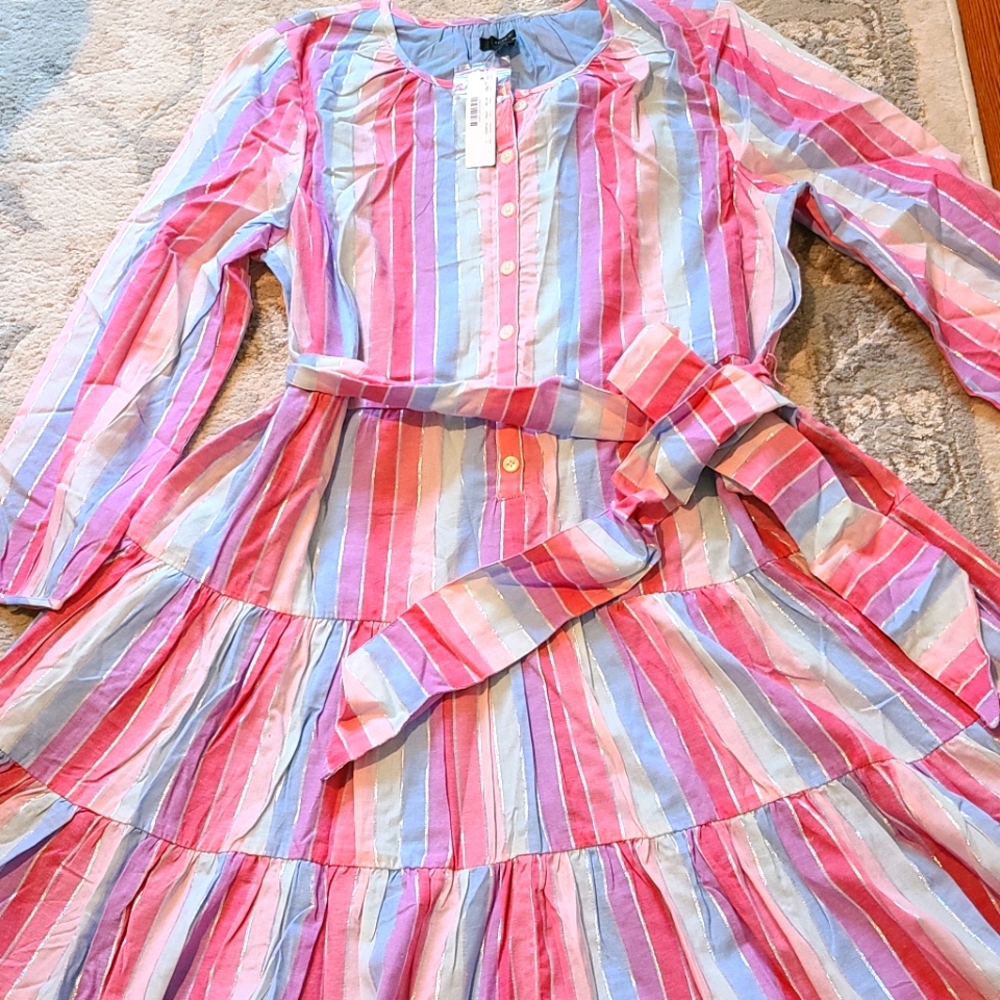 Jcrew NWT cotton ruffle dress.
